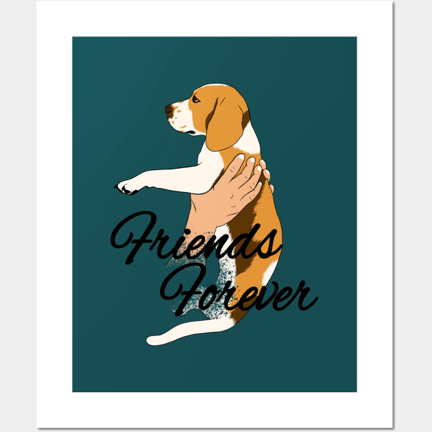 Friends Forever Beagle Puppy Wall Art by TWOintoA